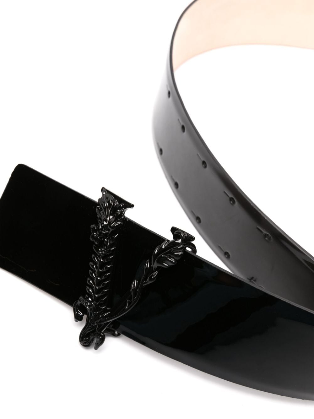 Versace Virtus patent belt - Zwart