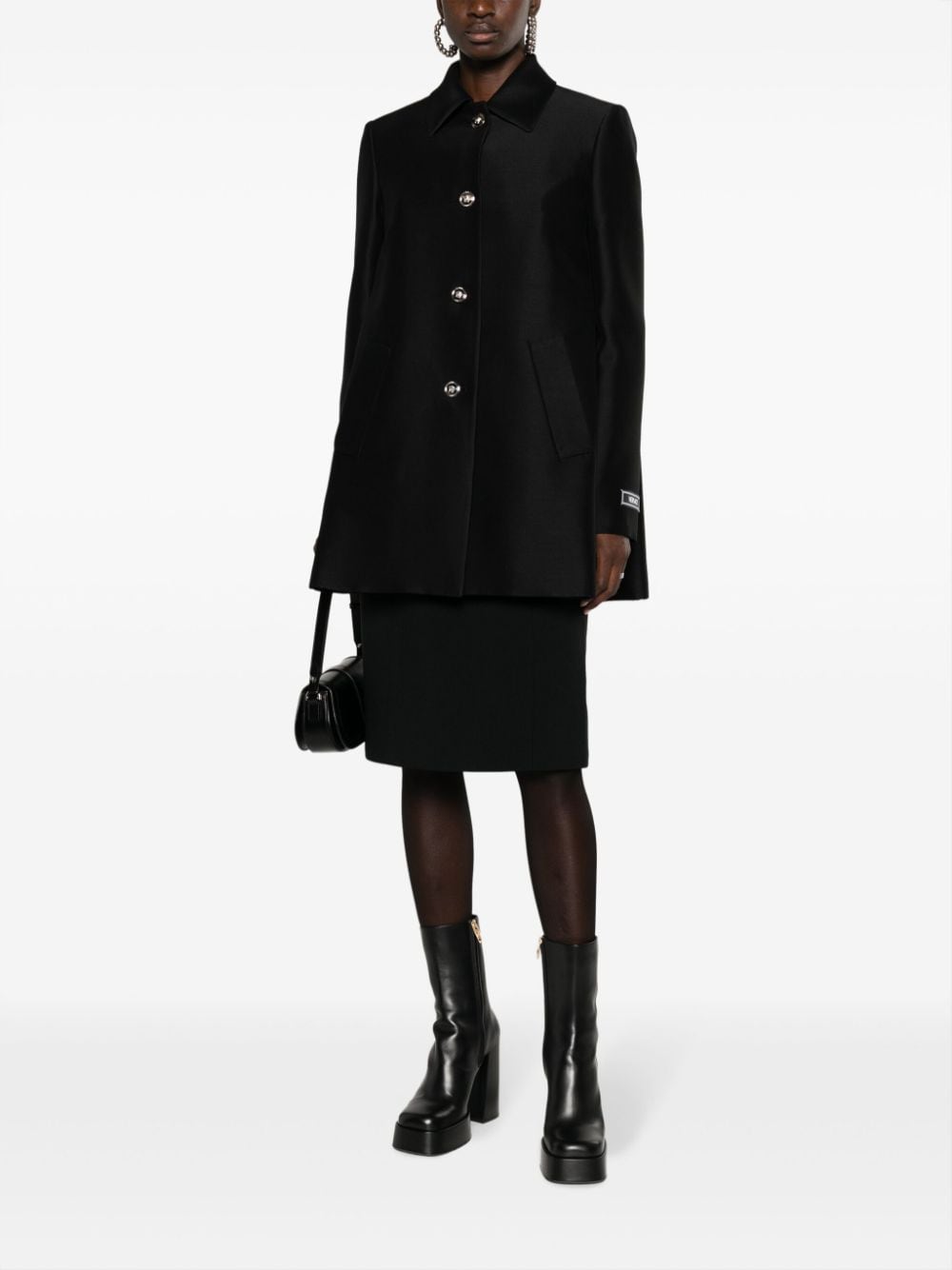 Versace Geplooide jas Zwart