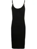 Versace Croc-jacquard sleeveless midi dress - Black