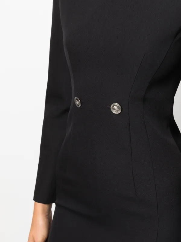 Versace Hourglass grain-de-poudre Minidress | Black | FARFETCH