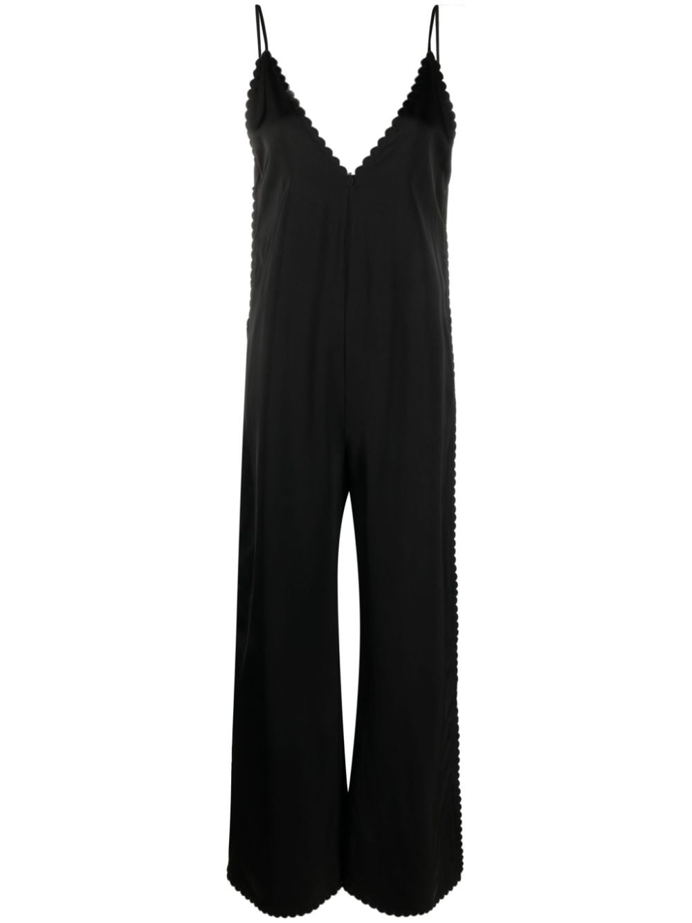 Jil Sander V-neck Sleeveless Jumpsuit In Black