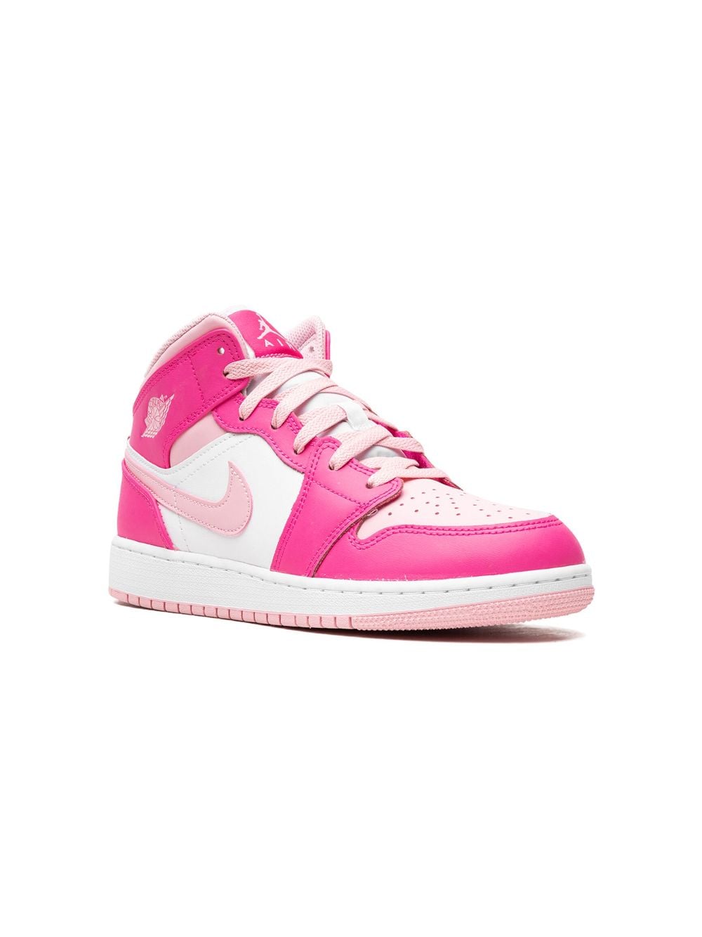 Shop Jordan Air  1 Mid "fierce Pink" Sneakers