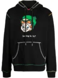 Mostly Heard Rarely Seen 8-Bit Feeling Lucky graphic-print cotton hoodie - Black