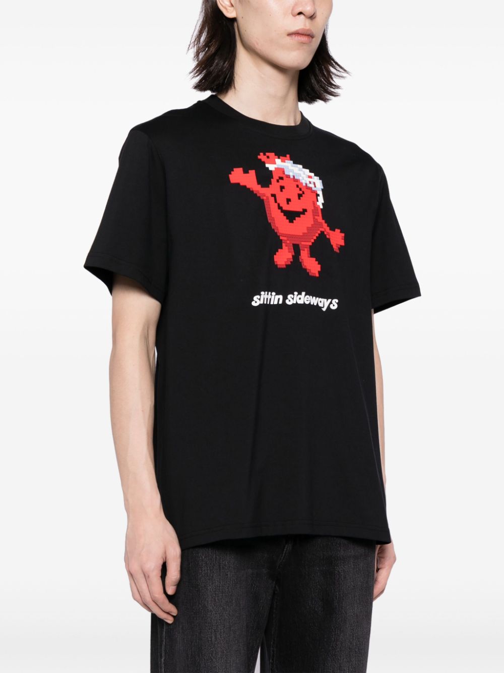 Mostly Heard Rarely Seen 8-Bit T-shirt met doodskopprint Zwart
