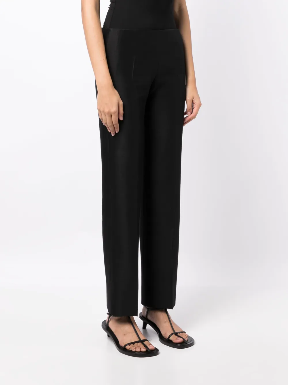 The Row Slim-fit broek Zwart