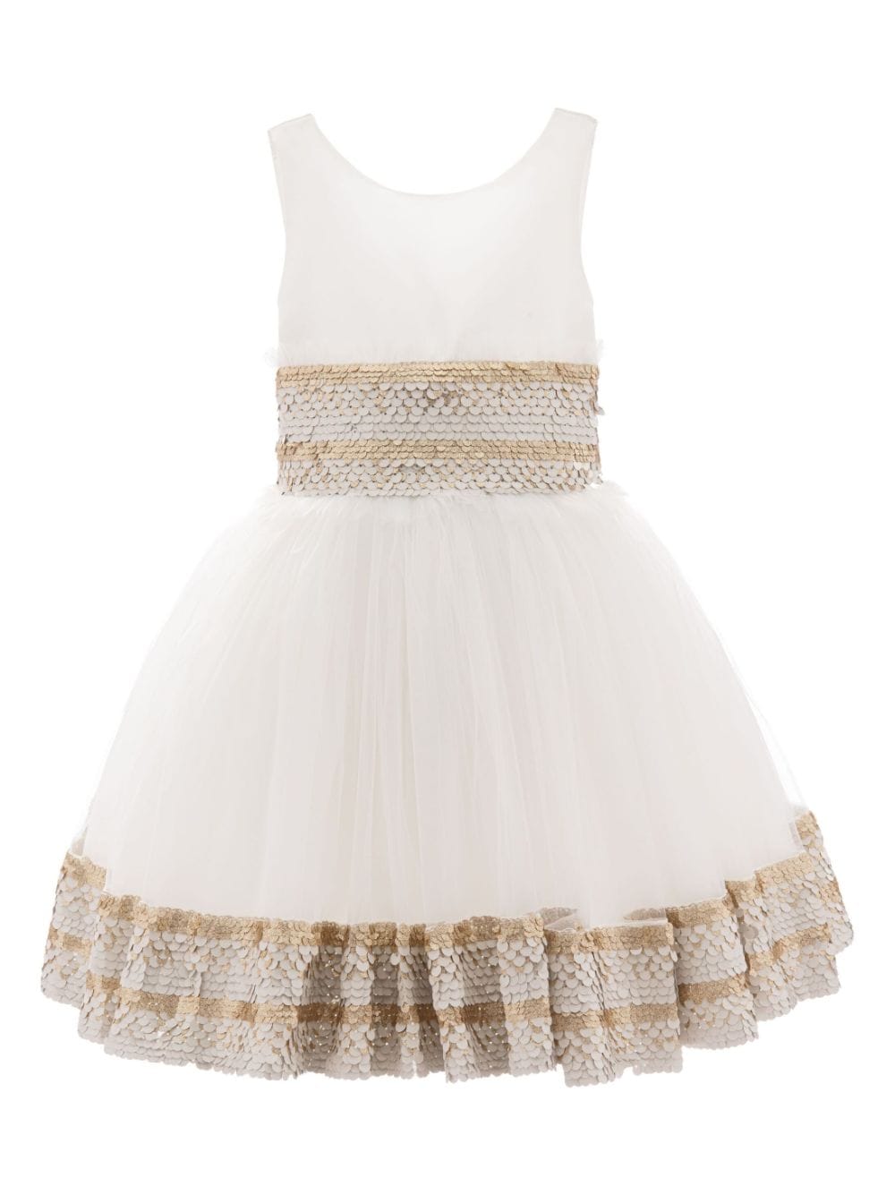 Tulleen Kids' Lorelei Sequin-embellished Dress In White