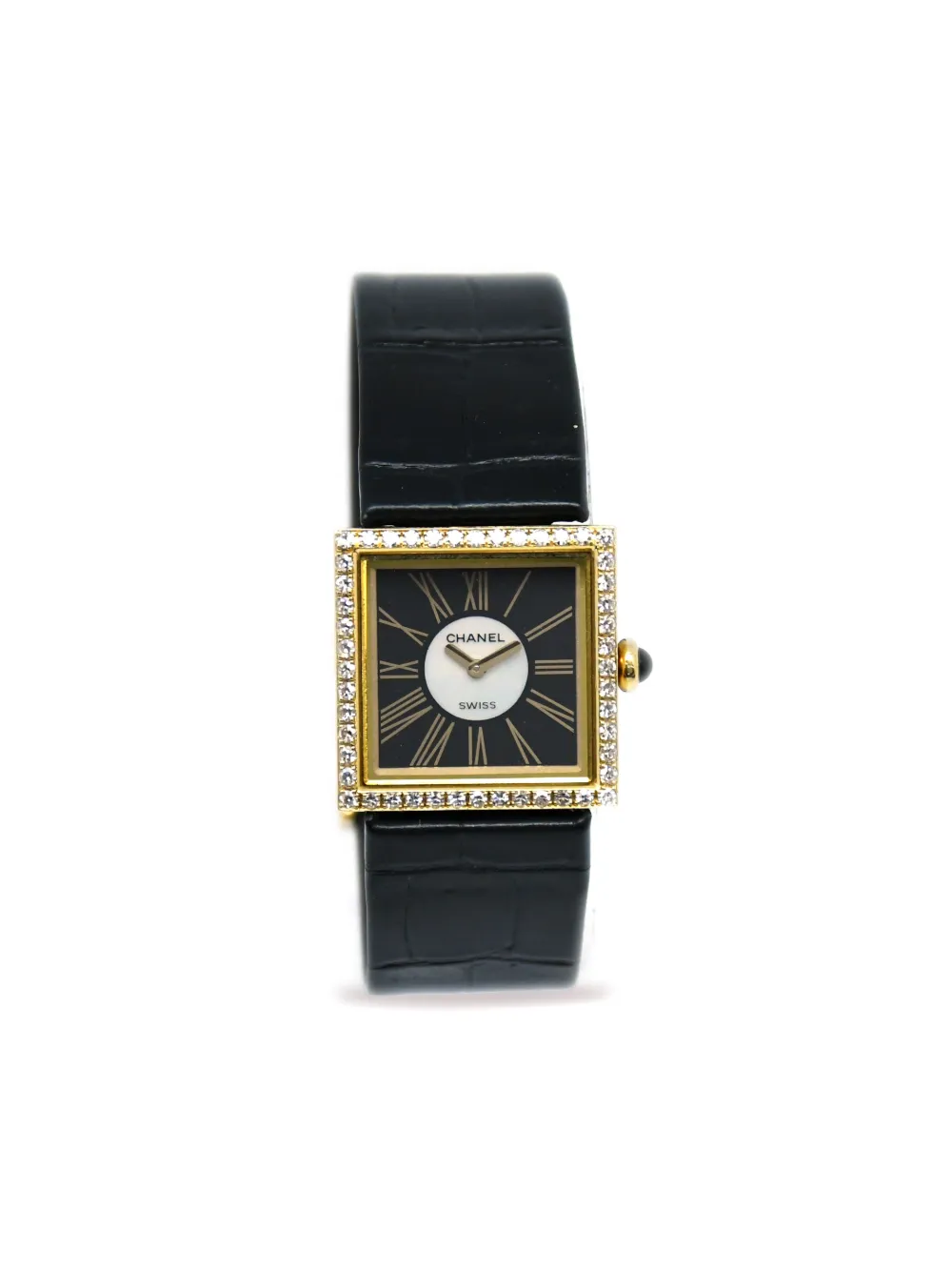 CHANEL Pre-Owned 1989 プレオウンド マドモアゼル 22mm - ブラック CHANEL Pre-Owned 1989 プレオウンド マドモアゼル 22mm - ブラック