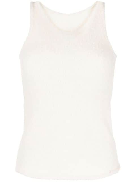 Low Classic sleeveless fleece knitted top