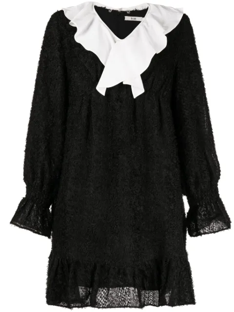 b+ab ruffle-detailing textured-finish dress 