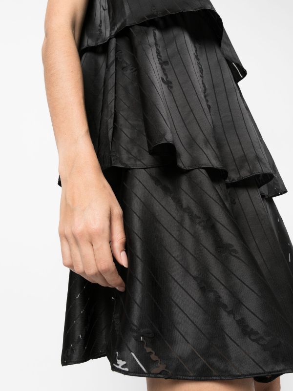 Armani Exchange satin-finish devoré-effect Sleeveless Dress - Farfetch