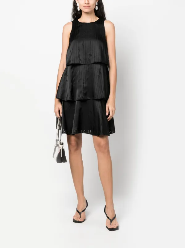 Armani Exchange サテン ノースリーブドレス | ブラック | FARFETCH JP