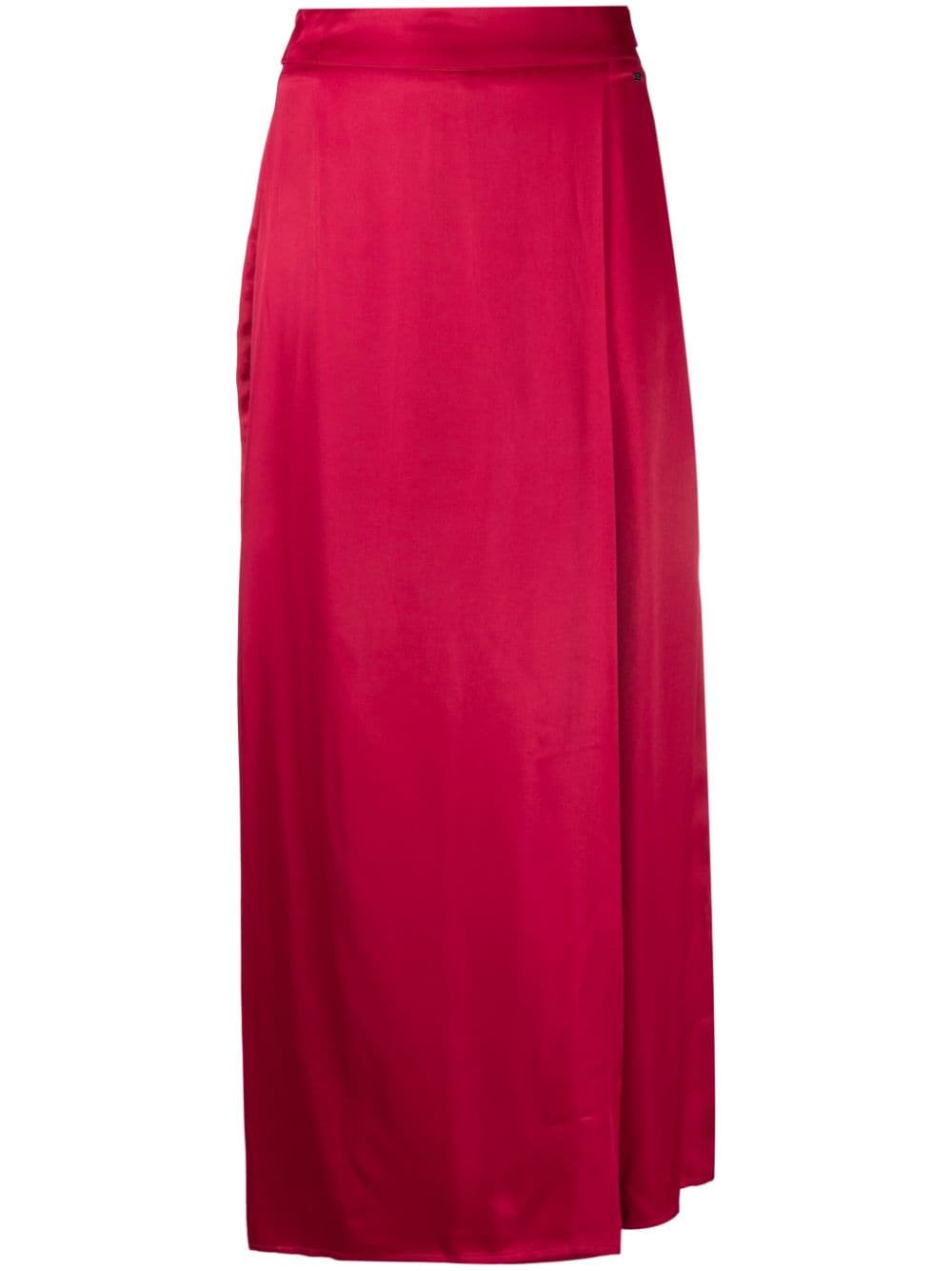Armani Exchange Draped Straight-leg Trousers In Pink