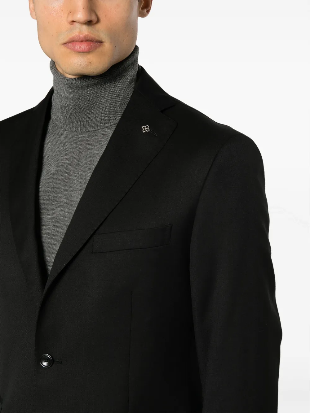 Shop Tagliatore Two-piece Single-breasted Suit In Black