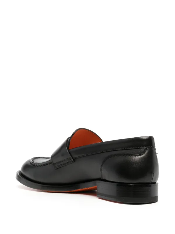 Santoni store black loafers