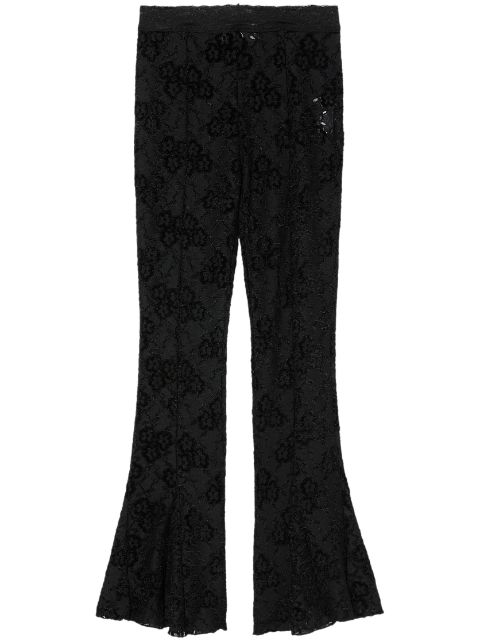 Andersson Bell floral-lace flared trousers 