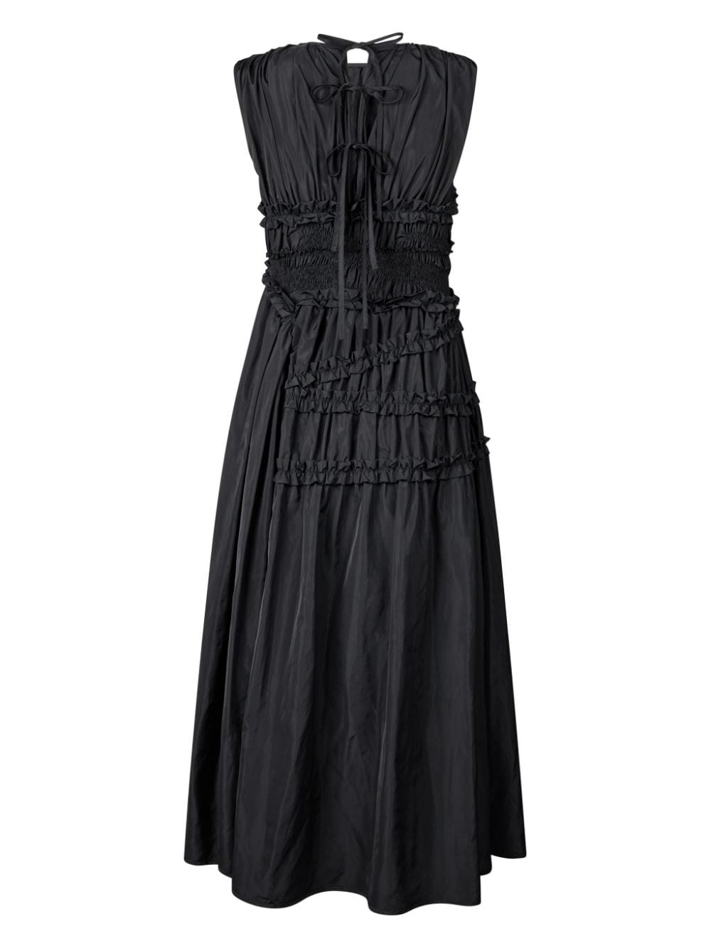 Shop Cecilie Bahnsen Utopia Ruffle-detail Maxi Dress In Black