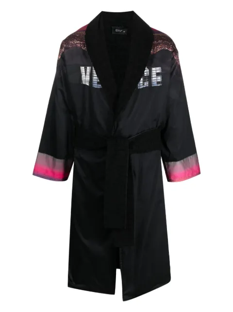 Versace landscape-print cotton robe