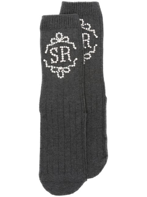 Simone Rocha monogram-embellished cotton socks