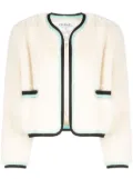 CHANEL Pre-Owned 1994 logo-appliqué collarless jacket - White