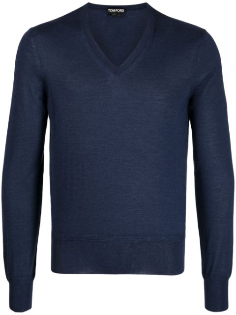 TOM FORD fine-knit V-neck jumper Men