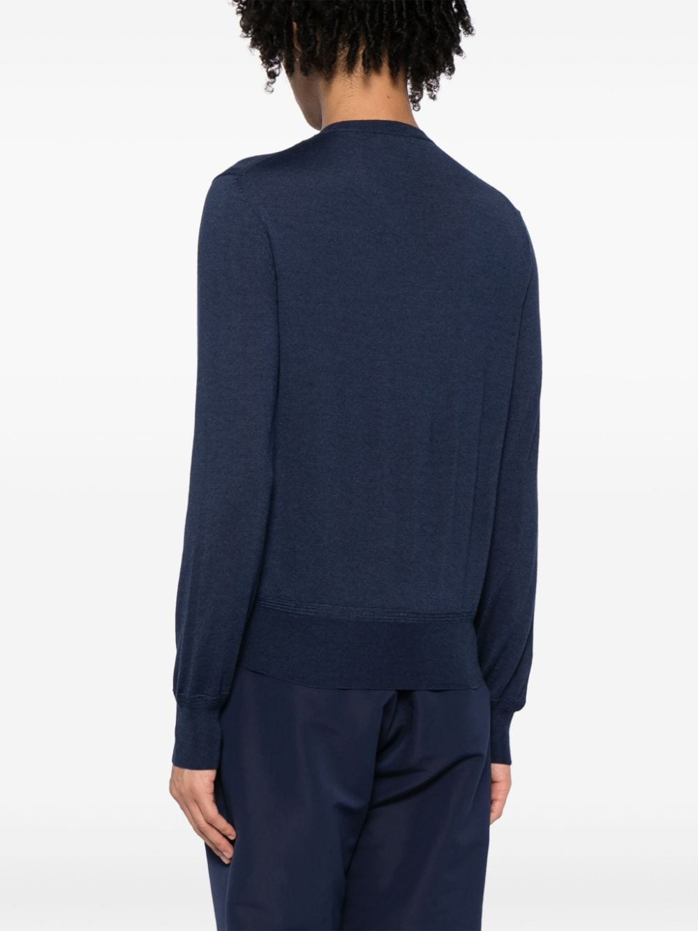 Shop Tom Ford Fine-knit V-neck Jumper In Blue