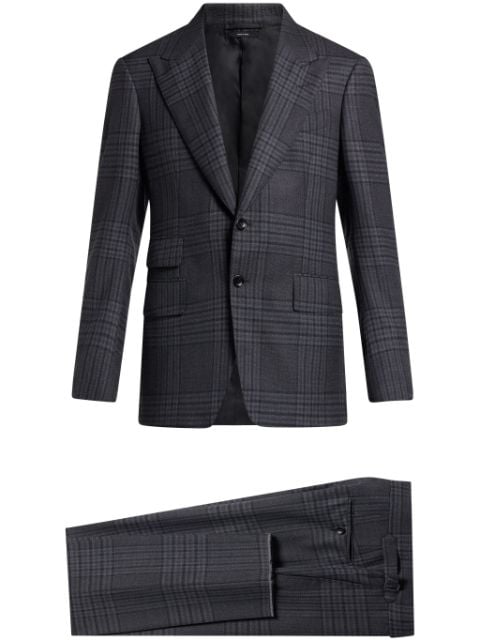 TOM FORD check-pattern single-breasted suit
