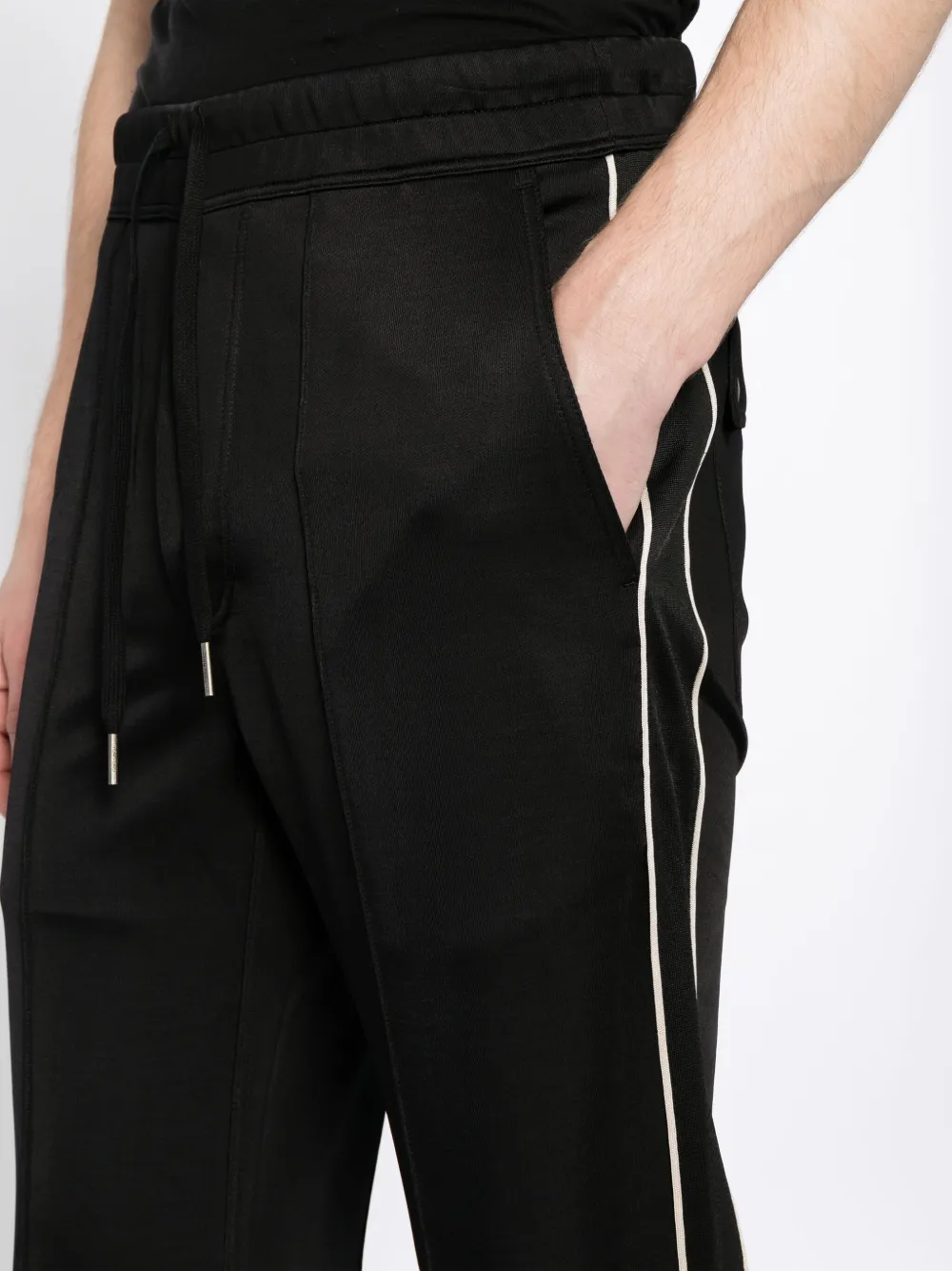 TOM FORD Trainingsbroek met streep-detail Zwart