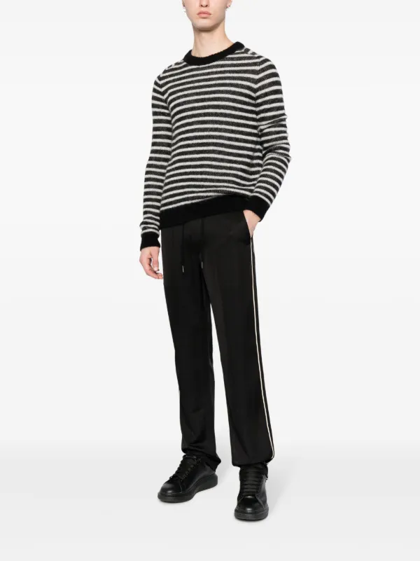 TOM FORD stripe-detail Cotton Track Pants | Black | FARFETCH UK