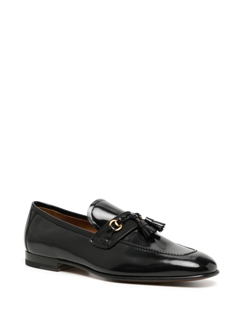 Shop Tom Ford Sean Tassel-detail Leather Loafers In Black