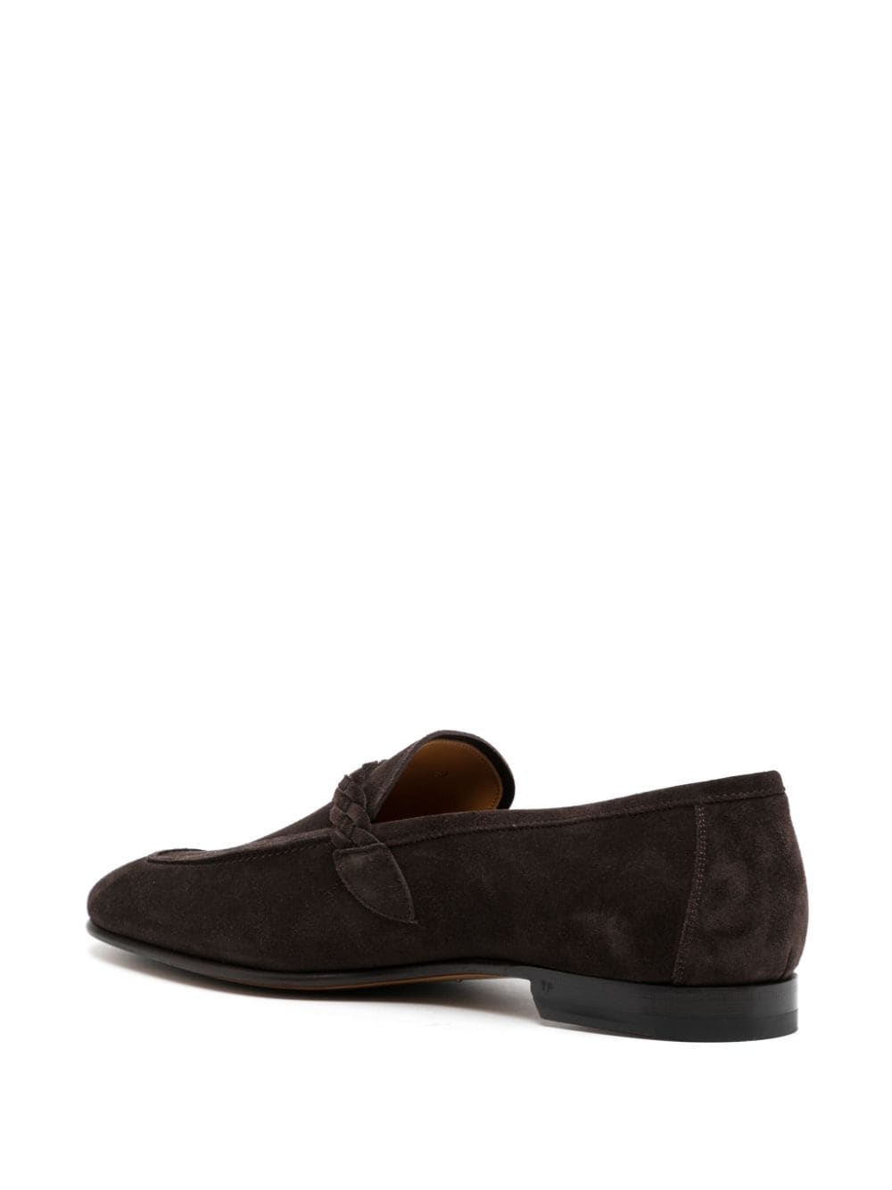 Shop Tom Ford Leather Loafers In Braun