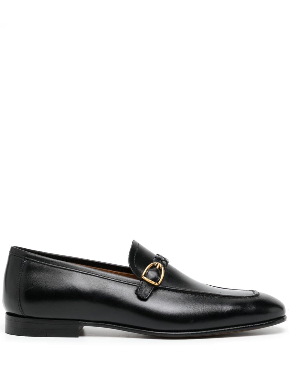Shop Tom Ford Martin Woven-strap Leather Loafers In Black
