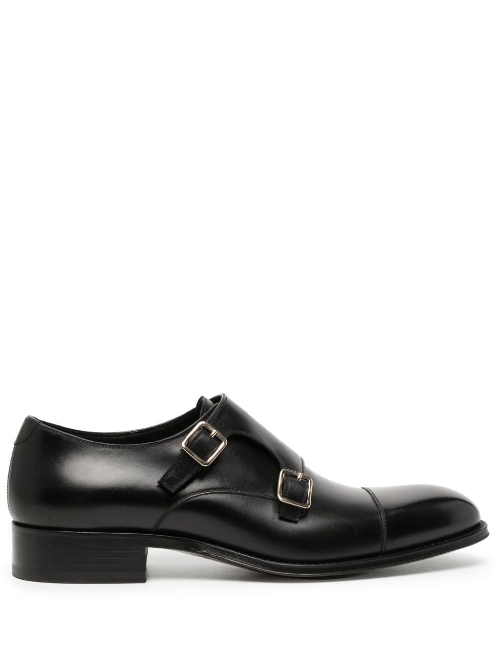 TOM FORD Claydmon leather monk shoes Black