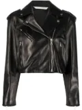 Palm Angels zip-up leather jacket - Black