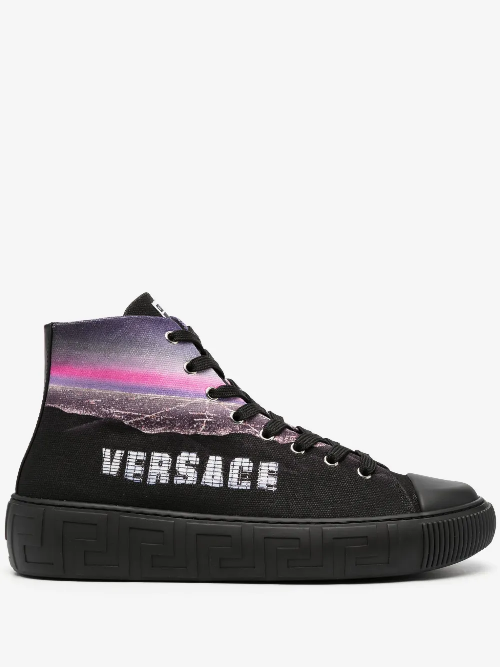 Versace Hills Greca high-top sneakers | Black | Image 1