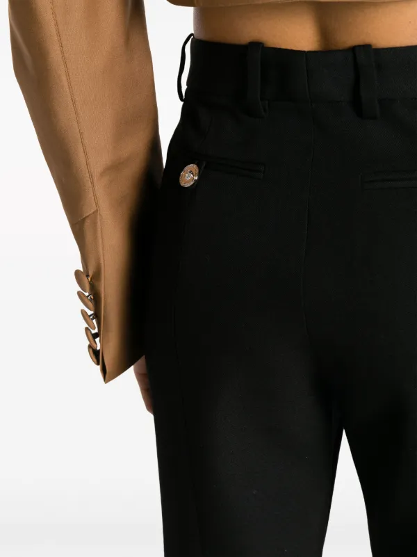 Versace virgin-wool Tailored Trousers | Black | FARFETCH JO