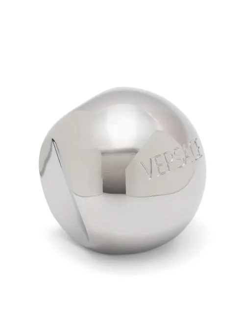 Bague Sphere à logo gravé - Versace - Modalova