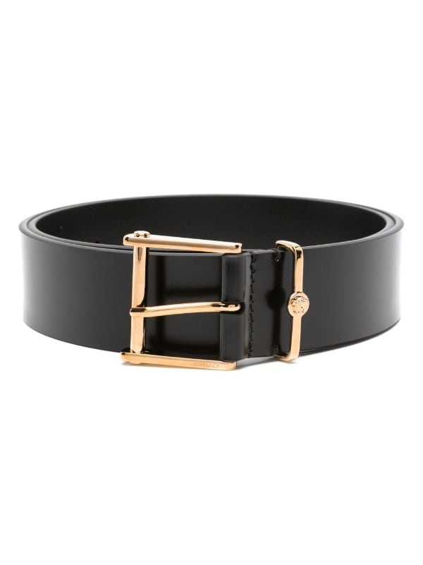 Column leather belt in black - Versace