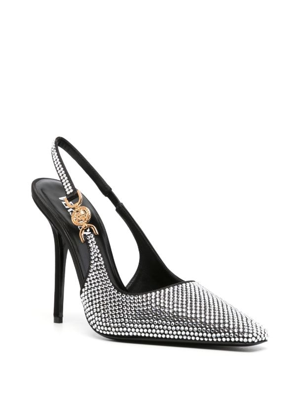 Versace Medusa Patent Slingback Pumps - Bergdorf Goodman