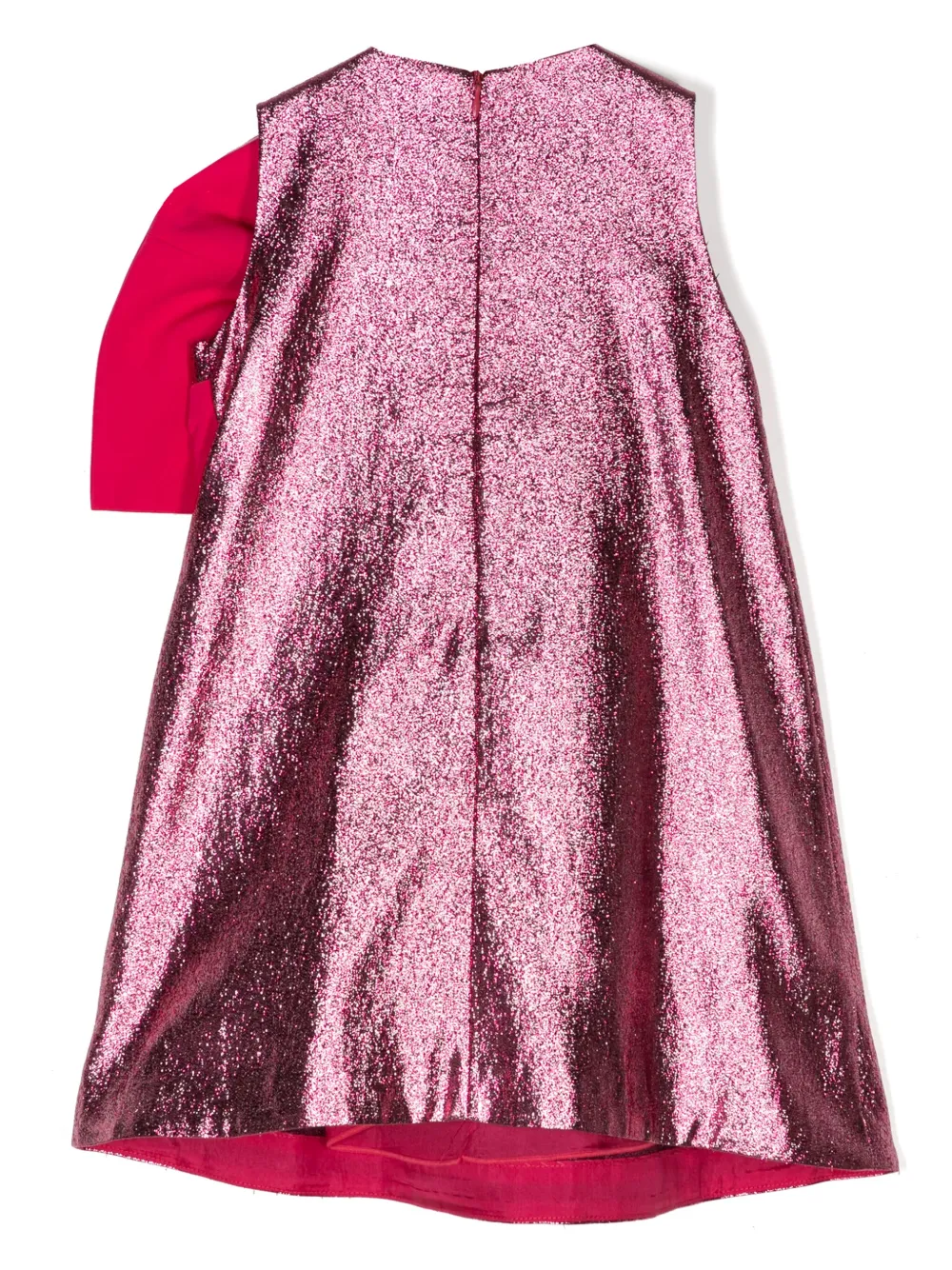 Hucklebones London oversize bow-detail metallic dress - Roze