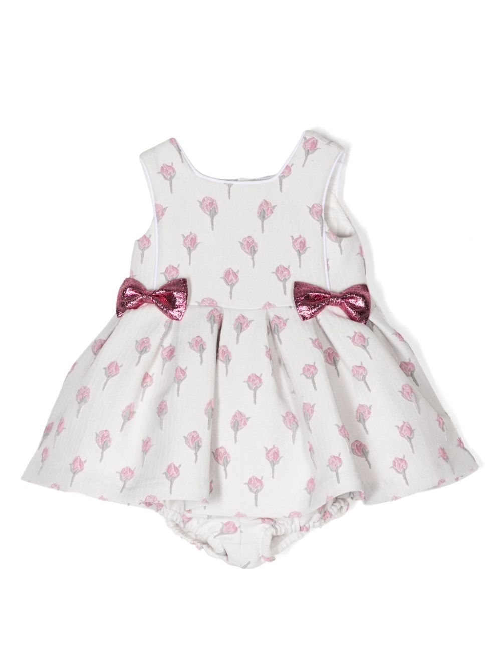 Hucklebones London rose-print dress set - White