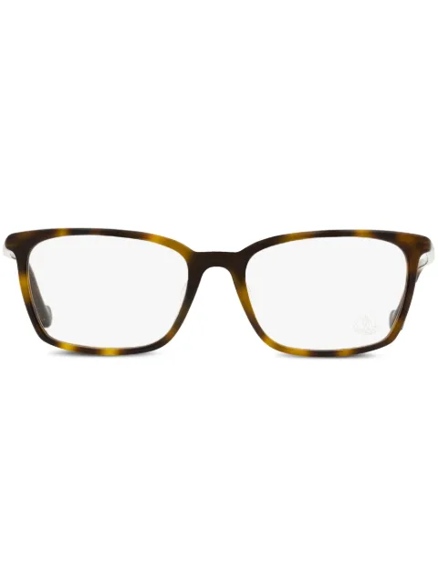 Moncler Eyewear tortoiseshell-effect rectangular-frame glasses