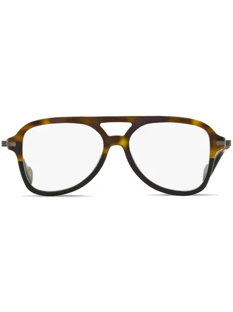 Moncler Eyewear 玳瑁纹效果飞行员眼镜