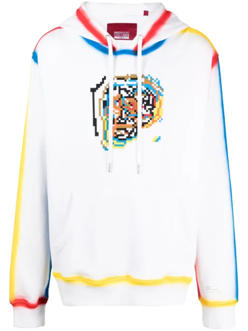 Hoodie Skull Blowing à imprimé graphique - Mostly Heard Rarely Seen 8-Bit - Modalova