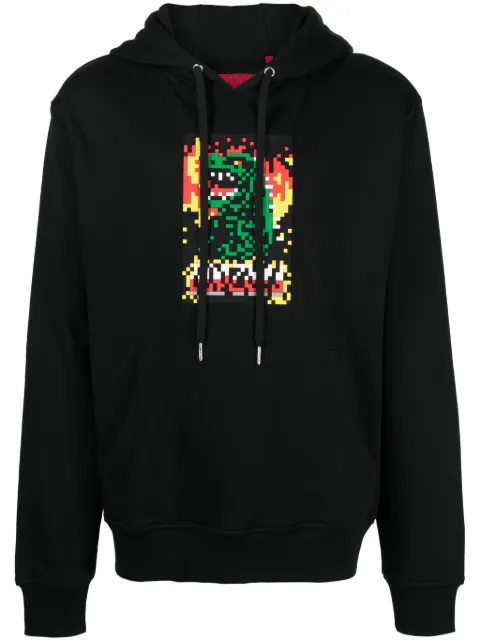 Mostly Heard Rarely Seen 8-Bit The Monster Attacks graphic-print cotton hoodie