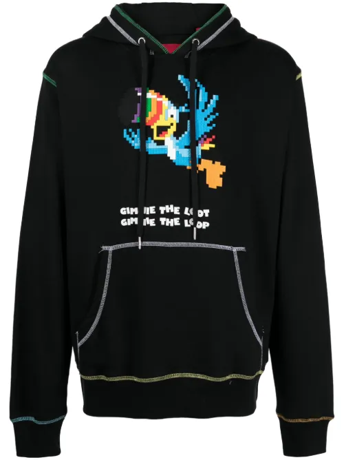Hoodie en coton Give Me The Loop à imprimé graphique - Mostly Heard Rarely Seen 8-Bit - Modalova