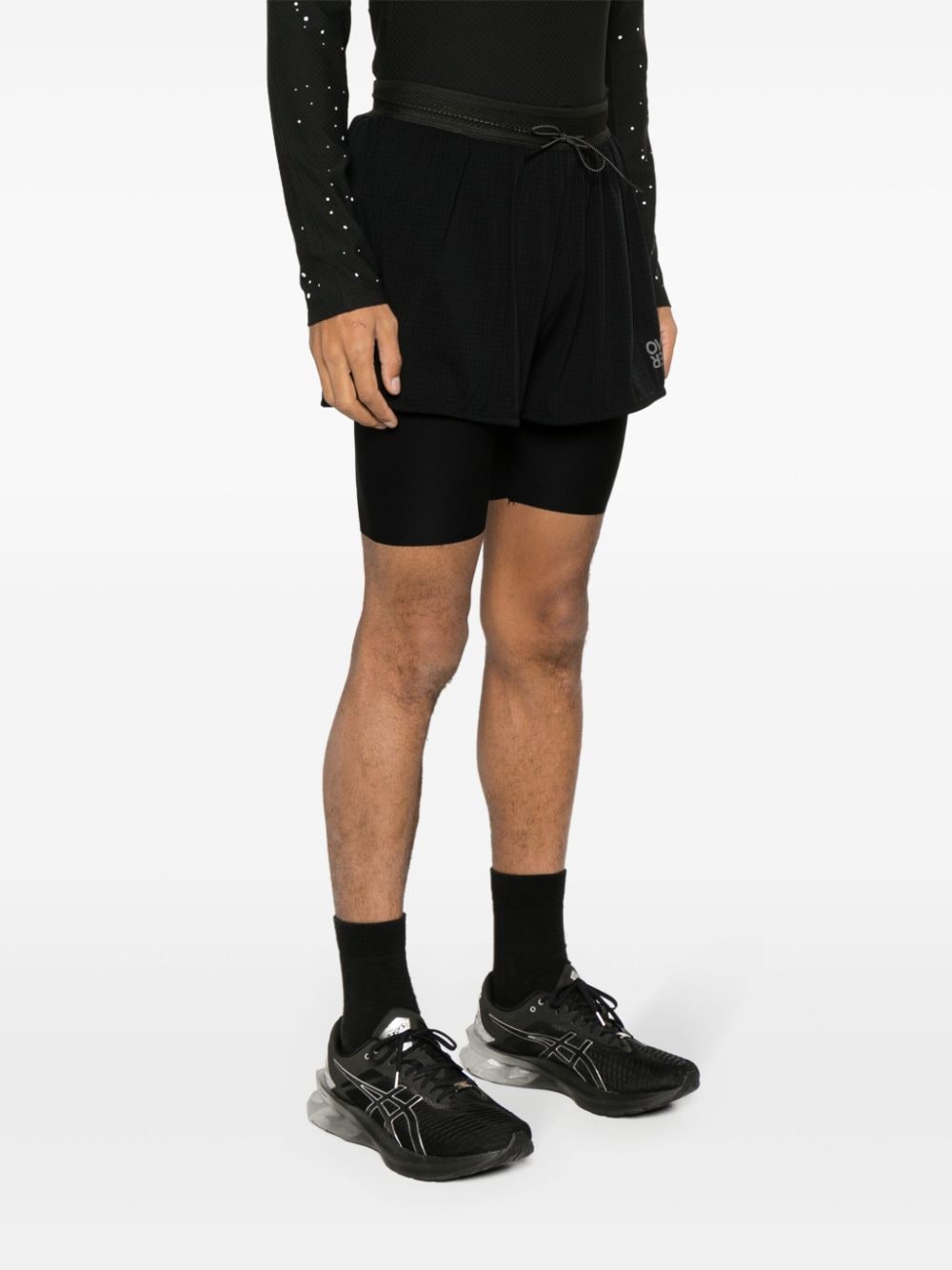 Shop Over Over Double-layered Running Shorts In Black