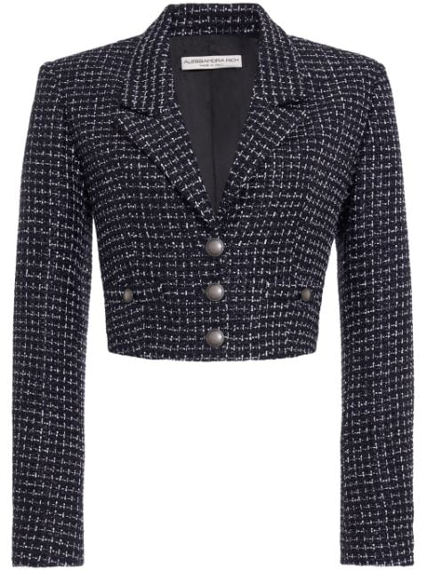 Alessandra Rich cropped tweed blazer