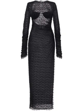 【関税込み】ALESSANDRA RICH OPEN BACK LACE DRESS Alessandra Rich OPEN BACK LACE DRESS WITH SEQUIN, ROSE