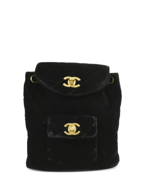 CHANEL 1994-1996 small Duma velvet backpack Women