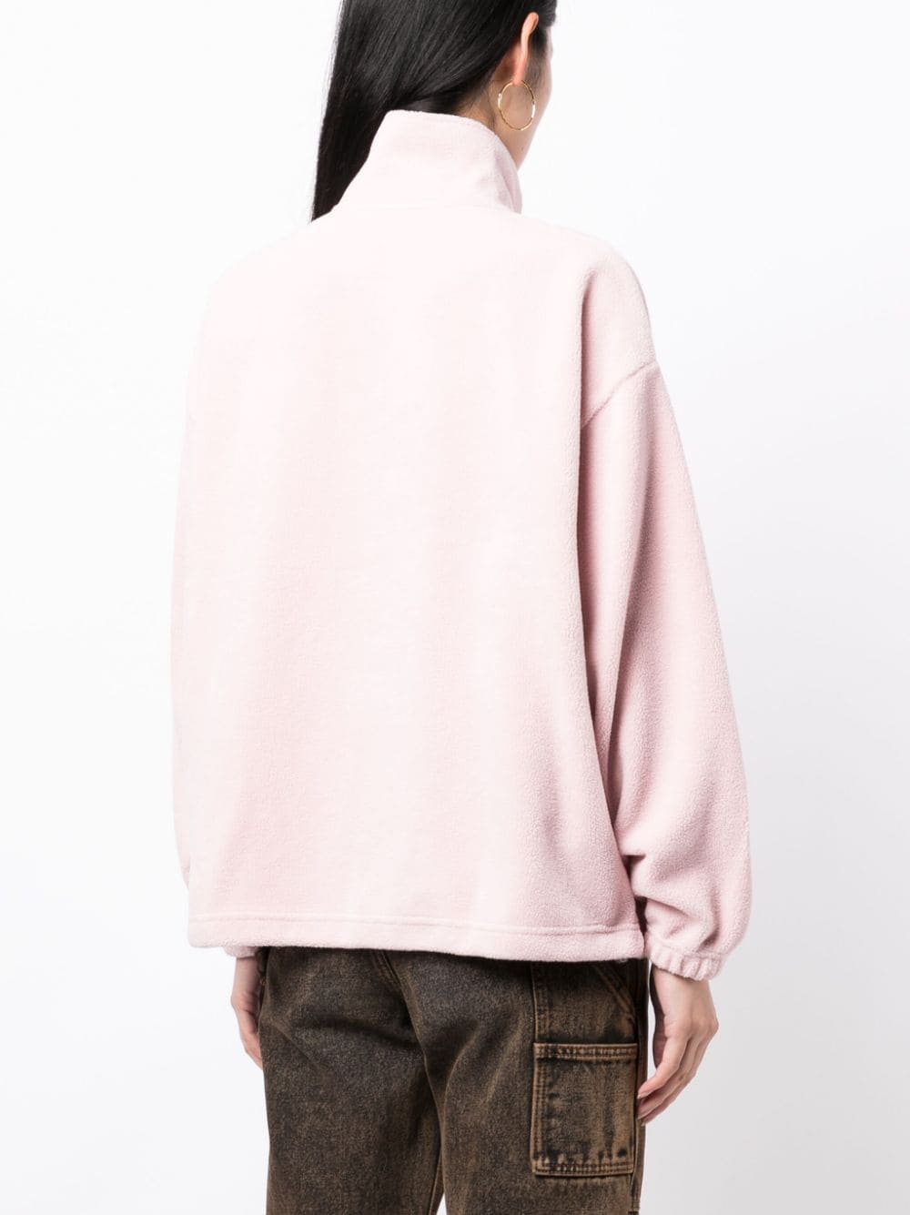Shop Chocoolate Logo-embroidered High-neck Sweatshirt In Pink